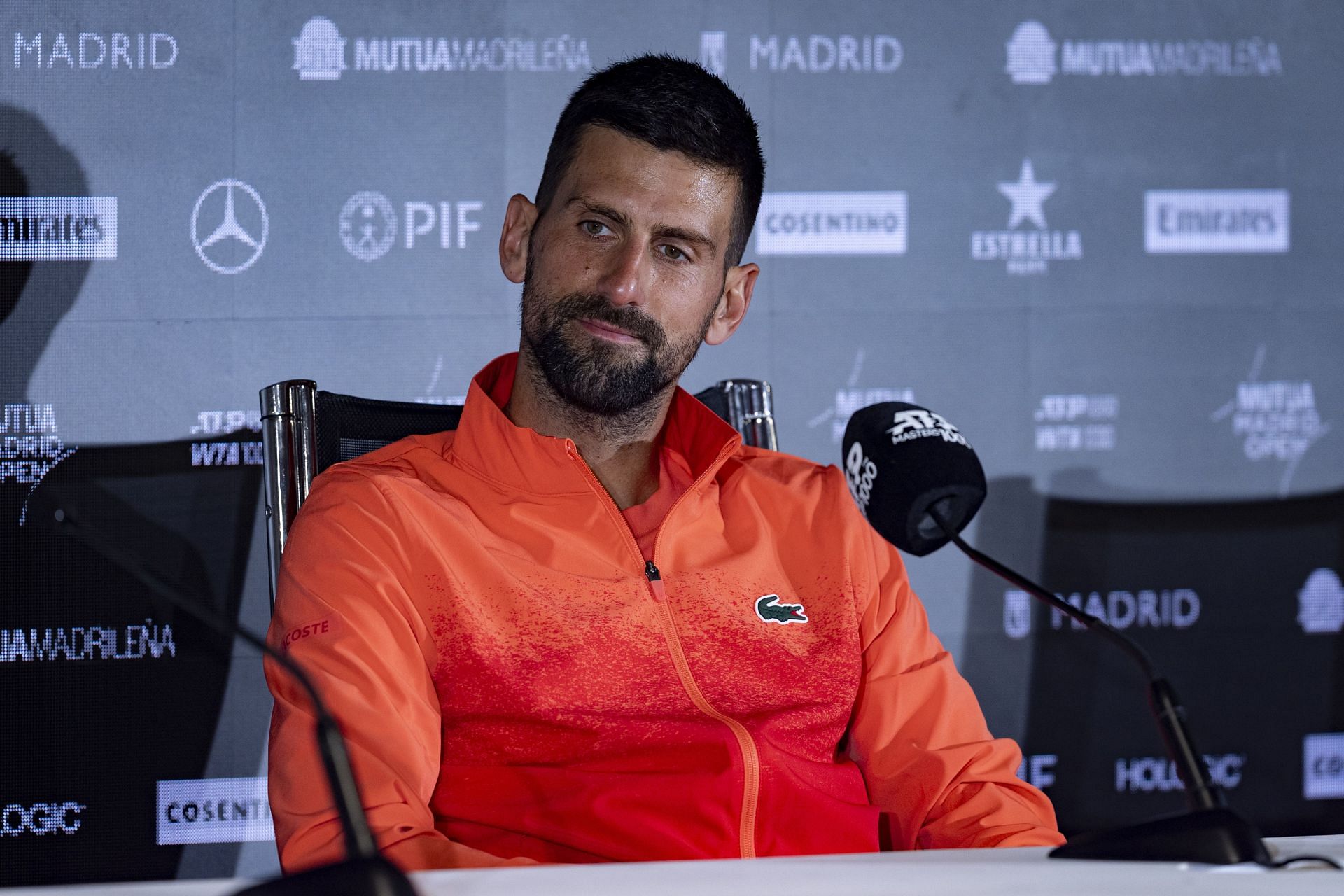 Novak Djokovic at the Mutua Madrid Open (Image Source: Getty)